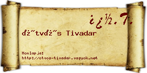 Ötvös Tivadar névjegykártya