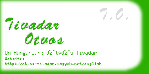 tivadar otvos business card